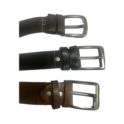 Men’s Genuine Leather Belt – Classic Buckle, Sizes 44 & 52
