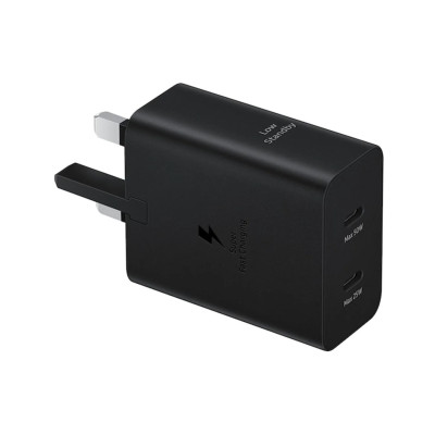 Samsung 50W Power Adapter Duo (2024) with USB-C to USB-C 5A Cabl