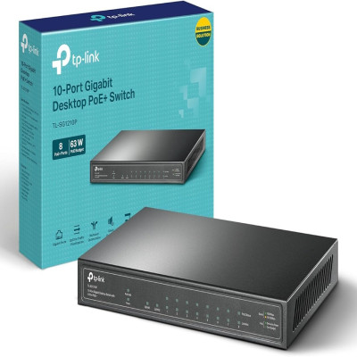 10-Port Gigabit Desktop Switch with 8-Port PoE+
